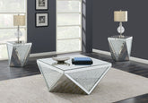 Orleans Furniture - Coaster - Amore 3-piece Mirrored Coffee and End Table Set Silver - 722508-S3